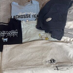 GOAT USA Graphic Tees, jogger and Sweatshirt Bundle